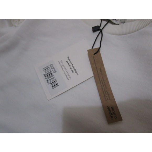 THE NEW SOCIETY IVORY YOLY SWEATER SWEATSHIRT PULLOVER NWT Ruffle Shoulder - Picture 4 of 11